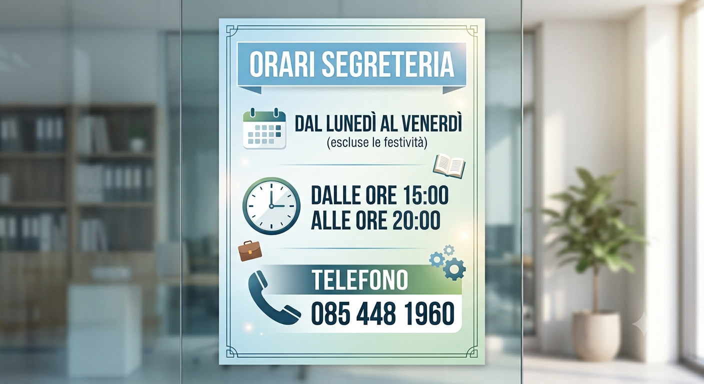 Orari Segreteria ore 15 20