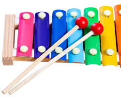 children music class colorful instruments fun background