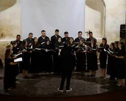 polyphonic choir singing together